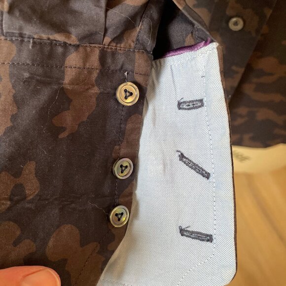 3For$20/van Laack - Alexi Camo Cotton Shirt - Made in Germany - Picture 7 of 13